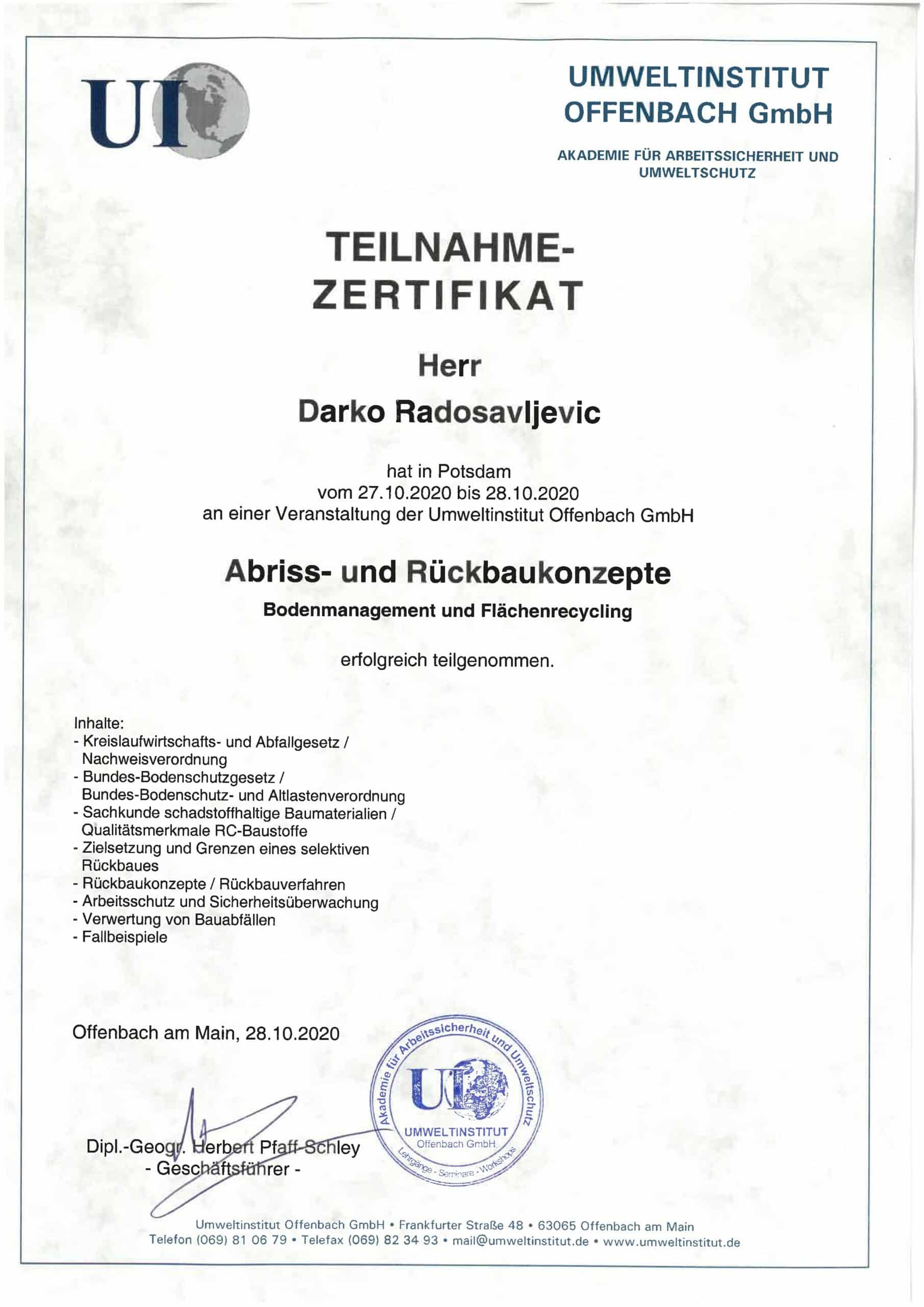Abriss- und Rückbaukonzepte Bodenmanagement Flächenrecycling